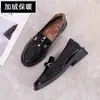 Zapatos de Mujer Estilo Británico de Piel Genuina 2026 Otoño e Invierno Nuevos Mocasines Versátiles Zapatos Planos Negros Mocasines