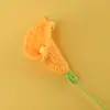 Flor de Rosa Terminada Tejida a Mano Flor de Simulación Flor Tejida Flor Hecha a Mano DIY Tejido de Hilo Ramo de Flores Tejidas Caseras