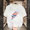 Fábrica por atacado moda retro carta impressa padrão top solto meia manga T-shirt simples Joker top
