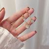 Japonês e coreano S925 Silver Pin Brincos de olho de gato Elegante Sweet Tassel Brincos longos Brincos de prata fresca feminina