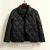 2026 Nova Jaqueta de Algodão Xadrez Outerwear Outono Inverno Estilo Coreano Leve Escritório Casual Versátil Quente