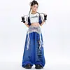 Ropa de Jazz para Niñas, Estilo Coreano Moderno Fresco, Conjunto de Moda con Mangas Cortas que Muestra el Ombligo, Traje de Baile de Jazz para Niños
