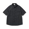 Beijie Camisa Masculina Estilo Americano de Moda 2025 Verão Nova Listrada Retro de Manga Curta Camisa Masculina Solta Casual