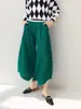 Pantalones de Diseño Especial Miyake para Mujer Verano Nueva Llegada talla extra Mujer Sueltos Sueltos Casual Pantalones de Pierna Ancha Finos