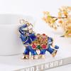 Chaveiro de elefante colorido de venda quente transfronteiriça atrações turísticas liga diamante tridimensional elefante fabricantes atacado