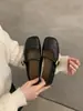 Sapatos Mary Jane de sola macia com bico redondo e corte baixo, novo modelo da primavera de 2025, versáteis para o trabalho, sapatos femininos baixos com uma tira única
