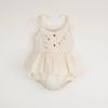 Ins26 Mono de Verano Estilo Coreano para Niñas Mono de Tirantes con Bordado Floral para Bebé Mono Vestido para Bebé