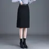 Falda Recta de Commuter con Drapeado, Falda Lápiz Bodycon Ajustada de Cintura Alta, Falda de Moda de Longitud Media Otoño/Invierno 2026