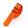 Explosões AliExpress Pulseira de Lona de Nylon OTAN Fivela Preta Galvanizada a Vácuo Pulseira de Tecido Cor Sólida 3 Argolas 007