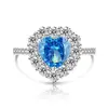Anillo de Corazón con Corte de Flor de Hielo de Piedra Preciosa de Color Más Vendido Transfronterizo de Tiktok Moda Simple Anillo de Corazón de Diamante de Alto Carbono Envío Directo en Vivo