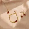 Nuevo Estilo Chino Estilo Nacional Nueva Serie de Conjuntos Pixiu Rojos Diseño Completo de Diamantes Incrustados en Cobre Adornos Estilo Nacional Moda Sensación de Alta Gama