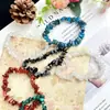 Pulsera de grava pulida de piedra bruta de cristal natural, pulsera de cuentas irregulares, joyería DIY transfronteriza, venta al por mayor de gran demanda transfronteriza