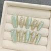 Verde Buchlatti Usar Armadura Ornamentos de Diamante Removíveis Estilo Ins Peças de Manicure Verde Adesivo de Unha Fresco