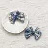 Estilo Academia Jk Xadrez Tecido Duplo Laços Acessórios Decorações DIY para Sapatos Acessórios para Chapéu Acessórios para Cabelo Acessórios para Roupas