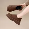 Sandalias Birkenstock de plataforma estilo retro británico, mocasines para mujer, nueva colección de otoño 2026, mocasines versátiles de gamuza para mujer