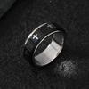 Anillo giratorio de acero inoxidable europeo y americano para hombre, anillo de cruz de personalidad de moda, anillo de moda hip hop, joyería