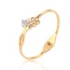 Pulsera de diamantes de pétalos de mariposa tridimensional de doble capa europea y americana, pulsera simple de acero de titanio para mujer, joyería de moda al por mayor