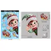 Pegatinas navideñas con efecto brillante, pegatinas de cristal de muñeco de nieve, para decorar escaparates de centros comerciales, pegatinas electrostáticas de Papá Noel