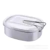 Caja de Almuerzo Personalizada Transfronteriza de Acero Inoxidable 304 Caja de Almuerzo Espesa para Estudiantes Caja de Almuerzo Rectangular para Conservar la Frescura Venta al por Mayor Caja de Almuerzo