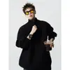 Suéter de Medio Zip para Hombre Otoño Invierno 2026 Estilo Coreano Holgado Cuello Solapa Tejido Simple Top Pulóver de Color Sólido de Alta Calidad