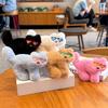 Llavero creativo de peluche de gato largo con bonito colgante de dibujos animados para mujer, accesorios de ropa, bolso, llavero al por mayor