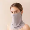Mascarilla de Seda para Protección Solar de Primavera y Verano para Mujer, Mascarilla Protectora Solar de Seda de Morera, Mascarilla a Prueba de Polvo, Protector Facial Completo para Cuello, Bufanda para Cuello con Cuelgaorejas