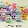 Adesivo luminoso de desenho animado ovo bebê diy brinquedo infantil máquina de boneca acessórios de cabelo grampo de cabelo carro resina pequenos enfeites atacado