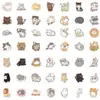 120 peças tinta pequeno gato de leite fofo desenhos animados adesivos decorativos mala caderno guitarra adesivos à prova d'água atacado
