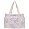 Nova bolsa tote de moda transfronteiriça com pequenas estampas florais, bolsa de ombro casual trendy estilo coreano para o dia a dia de grande capacidade