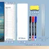 Pizarra magnética borrable para el lateral de la pantalla del ordenador, tablero de notas con clip para el lateral del monitor