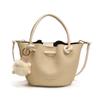 2025 Nova Coreia do Sul Nicho Tecido Padrão Plissado Balde Bolsa Feminina Simples All-match Commuter Estilo Ocidental Bolsa Crossbody