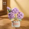 Planta de rosa artificial tejida en maceta, producto terminado hecho a mano a crochet, flor artificial para decoración de escritorio en casa, venta al por mayor de regalos, flor de hilo