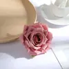 Cabeça de flor rosa diamante com borda ondulada artificial de 10cm para comércio exterior, bolas de flores transfronteiriças, materiais florais, arranjos florais, flores artificiais de casamento