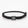 Pulsera de Cuerda Milanés Multicolor Lista para Usar Transfronteriza Día de la Madre Acero Inoxidable Negro Grabado Pulsera de Cuerda Trenzada Ajustable