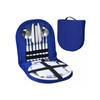 Bolsa de vajilla transfronteriza para acampar y salir. Bolsa de lona portátil para picnic. Juego de vajilla doble. ¡Superventas en Amazon!