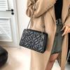 Nueva Moda Bolso con Indentación Bolso de Cadena de Moda 2023 Otoño Bolso de Mano de Gran Capacidad Bolso de Cuero con Diamantes