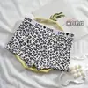 Cuecas boxer femininas com estampa de leopardo em estoque, calcinhas seamless plus size estilo "hot girl" para mulheres, para vendas transfronteiriças