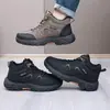 Botas de Nieve Nuevas de Invierno para Hombre Zapatos de Terciopelo Cálidos Antideslizantes Resistentes al Desgaste Zapatos de Senderismo Transfronterizos Versátiles Zapatos de Papá