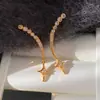 Pendientes de Zirconia con Forma de Estrella Europeos y Americanos para Mujer, Diseño de Nicho de Lujo Ligero, Pendientes de Moda de Alto Nivel con Temperamento