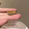 Anillo liso elegante y minimalista para el dedo índice, popular entre las influencers femeninas, anillo hueco de lujo ligero, anillo de lazo de estilo coreano de nicho