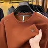 Sudadera para hombre talla grande, nuevo modelo otoño 2026, sudadera básica casual estampada de cuello redondo para hombre