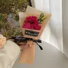 Dia das Mães Dia dos Namorados Flor de Sabão Buquê de 3 Rosas Buquê de Sabão Cravo com Caixa de Presente Presente