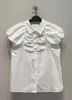 Camisa Kaneko Listrada de Manga Curta, Estilo Japonês, Nova Coleção Primavera/Verão para Mulheres, Caimento Solto, Emagrecedora, Top Estiloso