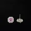 Aretes en vivo para mujer estilo ins amor plata de ley S925 circonita aretes de circonita de seis garras aretes brillantes
