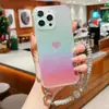 Para Capa de Celular iPhone16pro Laser Colorida Macia Apple 15 Amor Gradiente Glitter 14 Capa Protetora 3