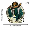 Patches bordados coloridos contrastantes em estilo western, cacto, cabeça de touro, patches de bota de cowboy, emblemas bordados, acessórios para vestuário