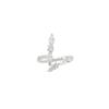 Empilhado Desgaste Geométrico Quadrado Zircônia Espumante Diamante Roxo Chain Set Open Ring Mulheres ins Nicho Design Sense