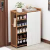 Sapateira de Porta Simples Doméstica Multicamadas de Grande Capacidade Rack de Armazenamento com Cortina à Prova de Poeira para Entrada Sapateira para Armazenamento de Sapatos em Dormitório