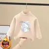 Camiseta Térmica de Cuello Medio para Niña 2026 Nuevo Estilo Ropa Interior para Niños Medianos y Grandes Polar de Doble Cara Camisa Pequeña Ropa de Otoño/Invierno Camiseta Top