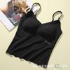 Camisola Estilo Hong Kong para Mulheres, Camada Base de Verão sem Costas com Bojos, Top Regata para Menina Doce e Picante sem Mangas